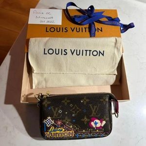 New w/ Tags and Receipt. Louis Vuitton Mini Pouchette. Christmas Animation Line